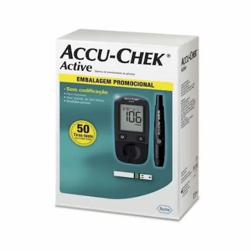 Kit para controle de Glicemia Accu-Check Active c/ 50 tiras