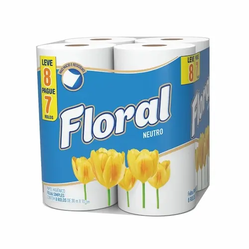 Papel Higiênico Floral FS Leve 8 Pague 7