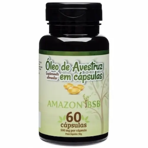 Suplemento Alimentar Óleo de Avestruz Amazon BSB c/ 60 caps